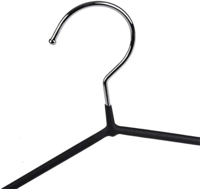 40-Pack AZhause Heavy Duty Black Matte Rubber Coated Non Slip Clothing Hangers for All Clothes, 0.2 inch Diameter, Extra Strong, Non Slip Adult Hangers (40-Pack)