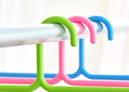 HappyDaily Slip Free 5 Layers Closet Pants Organizer, Multifunctional Space Saving Cloth Hanger for Clothes Trousers Scarfs Ties (3 Pack, Pink/Green/Blue)