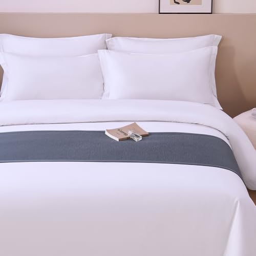 [Bed Runner Only Single-Layer, Solid Color, Multiple Size, Bedroom Home Decoration (Dark Grey, 102"x19" for King/Cal King/2.0m Bed) - Image 3