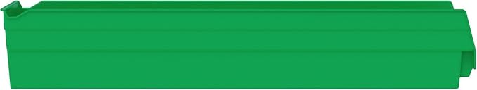 Akro-Mils 30164 Plastic Shelf Bins, Heavy Duty Storage Bins for Garage, Closet, and Drawer Organization, 24-Inch x 6-1/2-Inch x 4-Inch, Green, 6-Pack