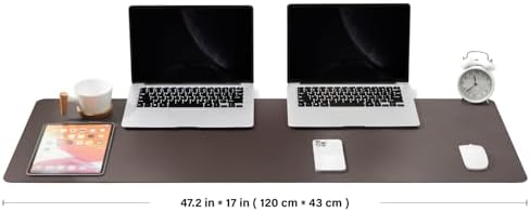 Large Cork Desk Mat - 47.2"x 17" Desk Pad for Office and Home - Ideal for Large Mouse Pad and Desk Mats on Top of Desks(Coffee) - Image 2