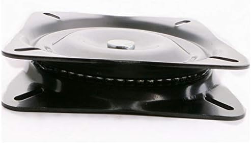 8 Inch Black Heavy Duty Painted Square Turntable 360 Degree Rotating Iron Turntable