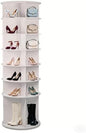 Runboll 7-Tier Rotating Shoe Rack Tower Spinning Shoe Display Lazy Susan Storage Tower, Free Standing 360 Revolving Shoe Organizer for Living Room Entryway Doorway