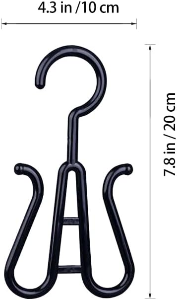 Hemobllo 10 Pack Shoe Organizer Rack Double Hooks Plastic Hangers for Slippers and Shoes Space-Saving Hanging for Closet Door