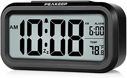Peakeep Night Light Digital Alarm Clock Battery Operated Indoor Temperature by PEAKEEP