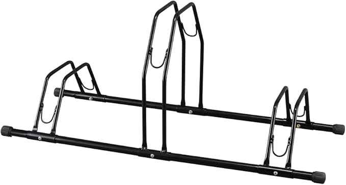 Iris Ohyama Bicycle Stand, Black, for 1 to 3 Cars, Fall Prevention, Space Saving