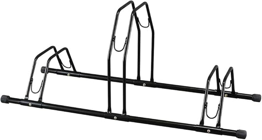 Iris Ohyama Bicycle Stand, Black, for 1 to 3 Cars, Fall Prevention, Space Saving