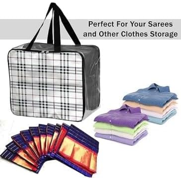 40X22X33 Cm Pack of 2 PVC Transparent Storage Bags for Clothes Blanket Bag Organizer With Side Handles Zippered Crystal Clear Travel Bag Closet Organizer Storage Bag for Home