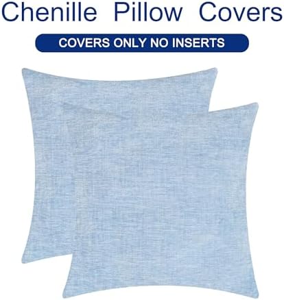 CaliTime Decorative Couch Throw Pillow Covers 26 X 26 Inches Baby Blue - Image 6