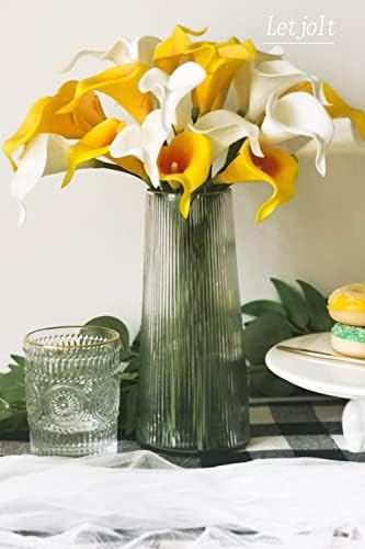 Letjolt White Artificial Calla Lily 12Pcs Realistic Flowers Bouquet - Image 5