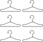 RCFINE 20Pcs Mini Hangers Metal Doll Clothes Holders Wire Rack Stand Doll Clothes Rack for Doll Clothes Gown Dress Outfit Doll Clothes Accessories (Black,15cm)