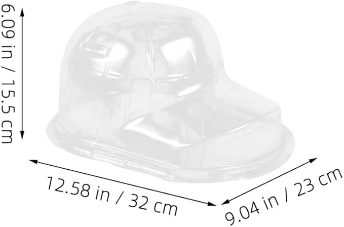 BESPORTBLE Baseball Hat Display Case 2 Sets Plastic Clear Baseball Cap Hat Display Case Protector Baseball Hat Holder Packaging Hat Boxes for Collectibles Travel