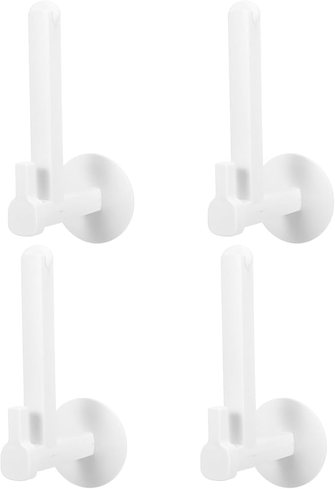 Luxshiny 4pcs Weight Scale Holder - 5.1'' - 8.7'' Adjustable Storage Bracket for Digital Scales - Wall Door Mounted Pot Lid Rack for Kitchen