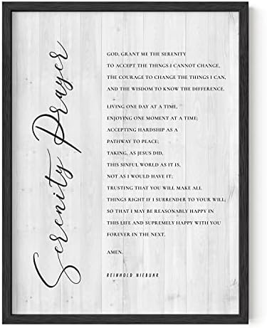 HAUS AND HUES Serenity Prayer Artwork - God Grant Me The Serenity Wall Decor, Bible Verse Art Wall Decor, Religious Gifts for Women, Serenity Prayer Gifts (Unframed 12x16) by HausandHuesArtPrints