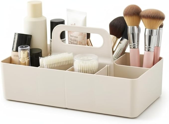 dinrgo Bath caddy for baby,Bathroom Makeup organizer Countertop with Handle,Skincare Caddy for Vanity,Storage Box,bathtub storage,Bathroom Trays,Shower Caddies,Baby Bath Toy Organizer,Desktop storage