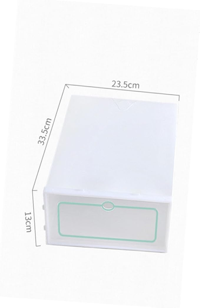 BESPORTBLE 12pcs Large White Stackable Plastic Shoes Storage Boxes Thickened Shoe Containers for Closet Organization and Storage