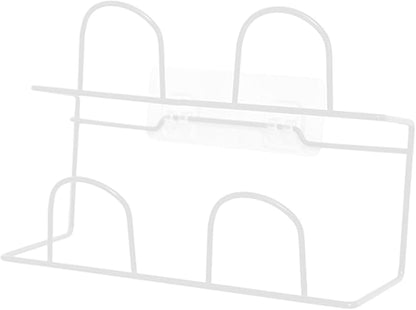 BESPORTBLE Double-Layer Shoes Rack Wall Mount Slippers Hanging Shelf Slipper Storage Organizer (White)