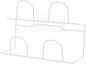 BESPORTBLE Double-Layer Shoes Rack Wall Mount Slippers Hanging Shelf Slipper Storage Organizer (White)