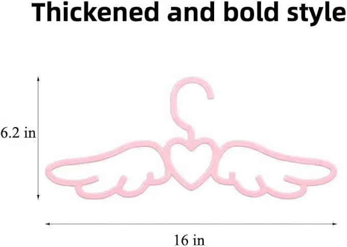 Cute Angel Wing Clothes Hanger - Heart-Shaped Design for Dorm Room - Perfect for Ties, Scarves, and Accessories (5 Pcs)