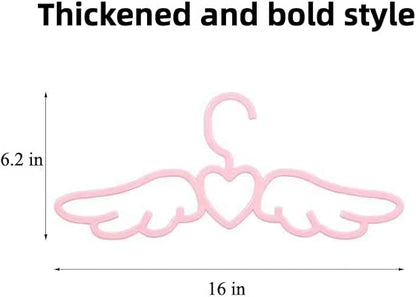 Cute Angel Wing Clothes Hanger - Heart-Shaped Design for Dorm Room - Perfect for Ties, Scarves, and Accessories (5 Pcs)
