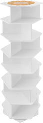 7-Tier Rotating Shoe Rack, 360° Spinning PVC Shoe Organizer with Hexagon Base, Free Standing Space Saving Design for Entryway, Cloakroom, Bedroom