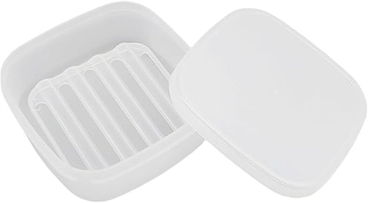 Travel Soap Dish, Soap Box Case with Bar Soap Saver Pad Portable Soap Rest for Bathroom Shower Home Outdoor Gym Fitness Vonpri (Translucent 1Pack)