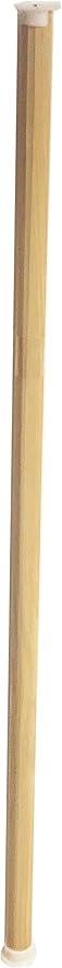 1 3/8" Thick Solid Wood Closet Pole with Plastic End-brackets (6 FT)
