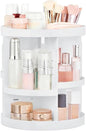 HBlife Extra Large 360 Rotating Makeup Organizer Adjustable Carousel Large Capacity Revolving Perfume Organizer Skincare Organizers Cosmetic Storage Spinning Holder for Vanity, White