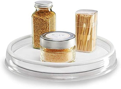 madesmart 10" Turntable, Spinning Organizer for Spices, Condiments & Pantry Items, Lazy Susan Organizer, Non-Slip Lining, Easy to Clean, Clear