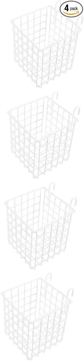 OUNONA 4pcs Over the Door Wire Basket Organizer Multi Functional Iron Storage Rack for Kitchen Bathroom and Bedroom Hanging Storage for Easy Access to Items