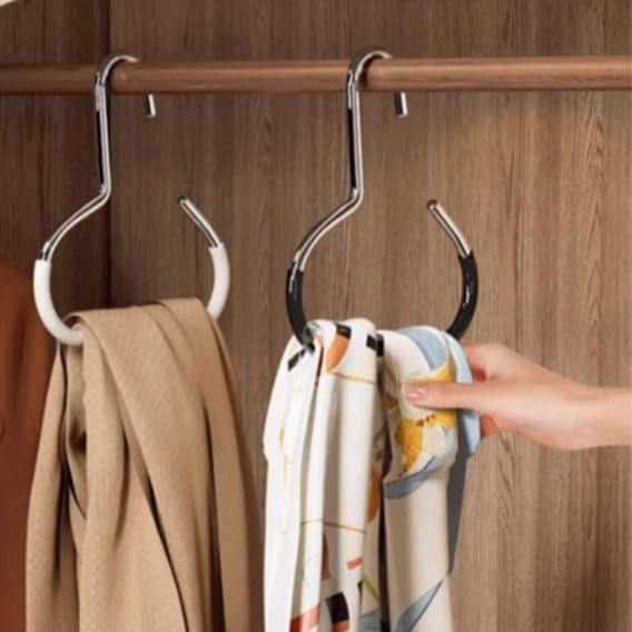 10 Pack Hat Hangers for Closet - Nonslip Space Saving Steel Hat Rack for Baseball Caps, Versatile Hanger Organizer for Belts, Vest, Ties and Scarves (Black)
