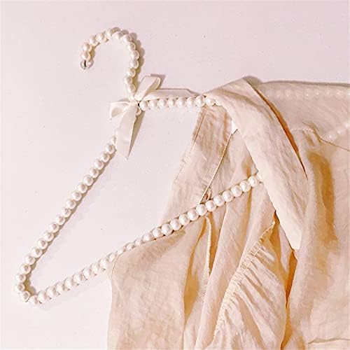 10PCS Pearl Beaded Clothes Rack Large Bowknot Wedding Shop Daily Pants Hangers 1#
