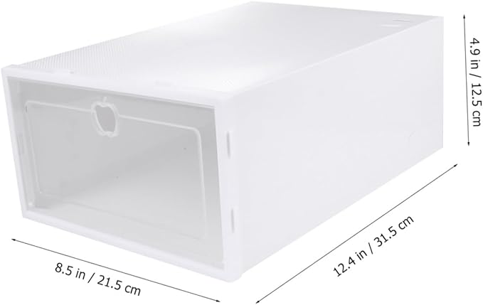 iplusmile 6pcs Transparent Shoe Storage Boxes Thickened PP Material Drawer Organizer for High Heels Sneakers Slippers Boots Protective Stackable Shoe Display Containers