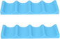 Ciieeo 2pcs Silicone Can and Bottle Organizer Rack for Fridge Pantry and BBQ Stackable Beverage Storage Mat Blue for Picnic and Home Use