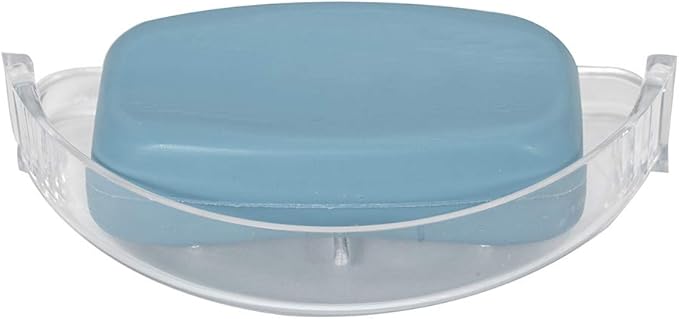 EZ-FLO Clear Replacement Bathroom Plastic Soap Dish, 15204