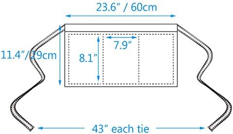 BOHARERS Waist Apron with 3 Pockets 3 Pack - Black Waitress Server Short Apron - Image 6