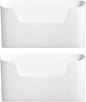 Pack of 2 Wall Mounted Storage Shelf Efficient Wrap Storage Box Adhesive Organizers Rack for Cabinet Door