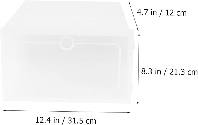 Outanaya 6pcs Thicken Shoes Storage Boxes Stackable Shoe Racks Plastic Containers Keep Your Home Tidy