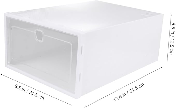 Hemobllo 6pcs Stackable Transparent Shoe Storage Boxes Organizer for Closet Drawer Type Protective Shoe Organizer for Heels Sneakers Slippers Boots PP Material Multi Functional Space Saving
