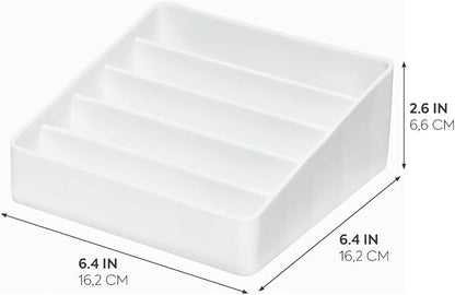 iDesign The Sarah Tanno Collection Silicone Makeup Palette Holder and Cosmetic Organizer, White