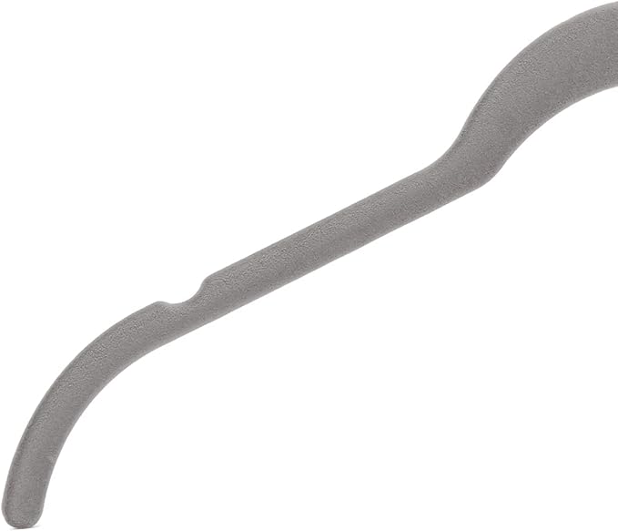 Amazon Basics Space Saving Slim Velvet Non-Slip Clothes Hangers for Closet Organization, Gray/Silver, 30-Pack