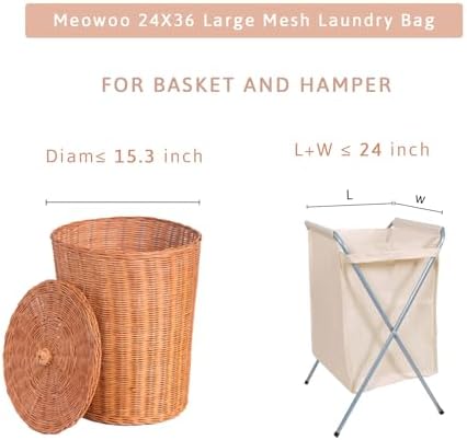 Meowoo 4Pcs Large Mesh Laundry Bag, 24×36inch - Image 2