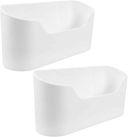 ULTECHNOVO 2-Pack Adhesive Cabinet Door Organizer Kitchen Storage Rack for Bathroom Pantry Hanging Storage Bins for Spices Small Items 9.21X4.33X2.75 Inch