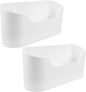 ULTECHNOVO 2-Pack Adhesive Cabinet Door Organizer Kitchen Storage Rack for Bathroom Pantry Hanging Storage Bins for Spices Small Items 9.21X4.33X2.75 Inch