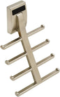 TAG Hardware Premium Space Saving Eight Tie Storage Hook Cleat Mount Organizer Rack for Home and Business (MATT Nickel)