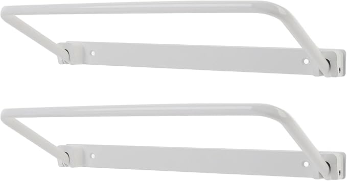 Cyrank Wall Mounted Shoe Storage Rack, Foldable RV Shoe Rack Space Saving Hanging Organizer Aluminum Alloy in Camping RV Travel (White)