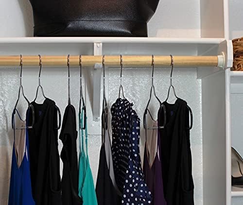 Heavy Duty Metal Hangers with Shoulder Notch - Pack of 12 Wire Clothes Hangers, Stainless Steel, Ultra-Thin Space-Saving Design for Coats, Shirts, Dresses - Perfect for Closets and Laundry Rooms