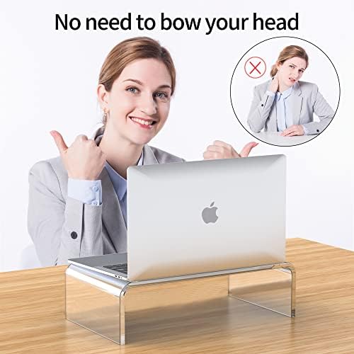 Acrylic Monitor Stand Riser Clear Laptop Stand Riser L15 xW7.5 xH4 - Image 3