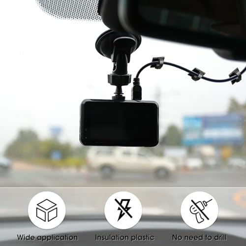 EBOOT 500 Pieces Adhesive Cable Clips Wire Clips Cable Wire Management Wire Cable Holder Clamps Cable Tie Holder for Car, Office and Home - Image 4