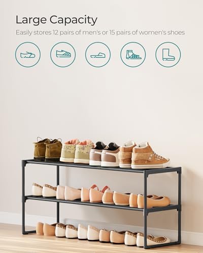 SONGMICS Shoe Rack, 2-Tier Shoe Organizer, Metal Storage Shelf - Image 6